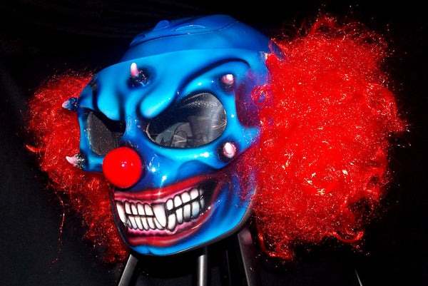 Clown Monster Killer Clown Custom Motorcycle Helmet Crazy 3D Clown Sca –  Custom Airbrush Helmet