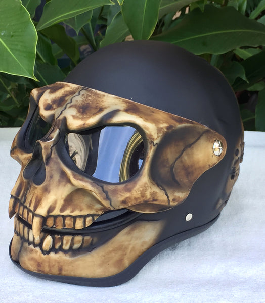 Night King Motorcycle Helmet 3D Black Knight Skull – Custom Airbrush Helmet