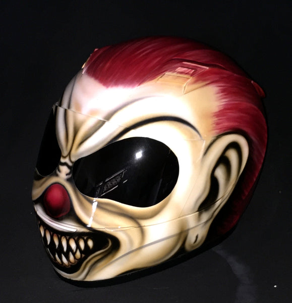 Clown Monster Killer Clown Custom Motorcycle Helmet Crazy 3D Clown Sca –  Custom Airbrush Helmet