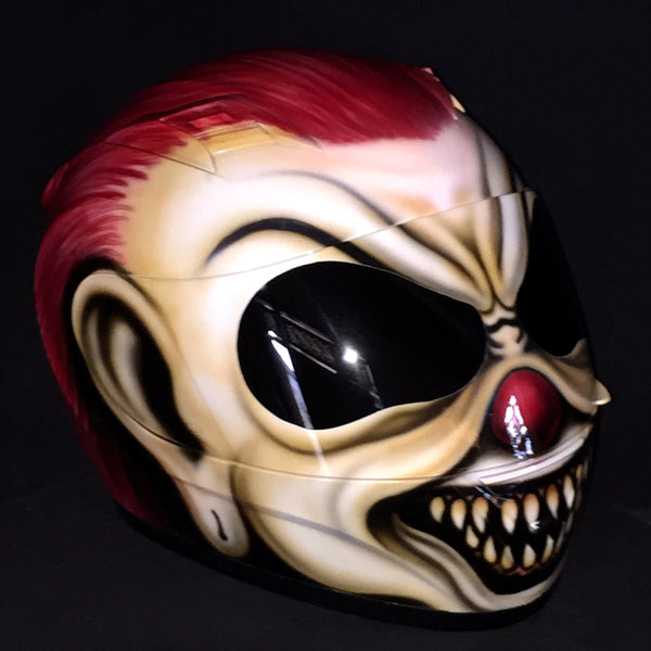 Clown Monster Killer Clown Custom Motorcycle Helmet Crazy 3D Clown Sca –  Custom Airbrush Helmet