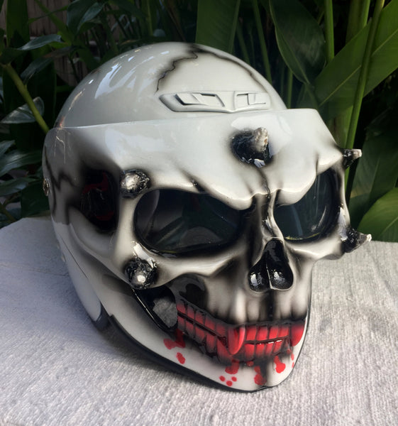 SKULL Simpson Racing or Motorcycle Helmet – Perfection Airbrushing LLC