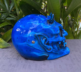 Beast X-Men Blue Monster Horn Satan Custom Demon DOT Helmet Devil 3D