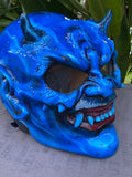 Beast X-Men Blue Monster Horn Satan Custom Demon DOT Helmet Devil 3D