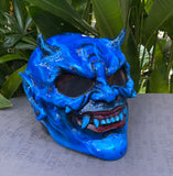 Beast X-Men Blue Monster Horn Satan Custom Demon DOT Helmet Devil 3D