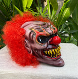 Monster Killer Clown Helmet with Airbrushed Flames Custom Motorcycle Helmet