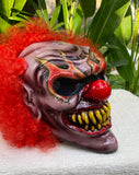 Monster Killer Clown Helmet with Airbrushed Flames Custom Motorcycle Helmet