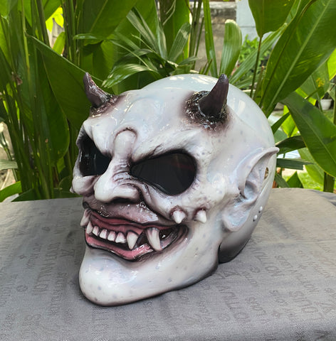 Ghost Rider Devil Custom Helmet 3D Hellboy Devil Airbrush Motorcycle Helmet