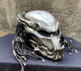 Predator 3D Helmet Sliver Alien Helmet Dreads  Airbrush