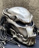 Predator 3D Helmet Sliver Alien Helmet Dreads  Airbrush