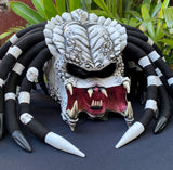 Predator helmet Ghost Rider Alien Custom Motorcycle Helmet with Dreadlocks and Fangs