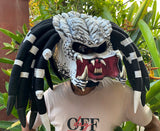 Predator helmet Ghost Rider Alien Custom Motorcycle Helmet with Dreadlocks and Fangs